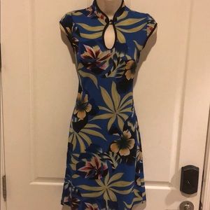Sexy island print dress. Asian inspired design.